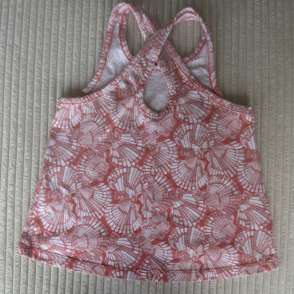 Pair of OshKosh B'gosh Pink Patterned Tank Top and White Denim Shorts - Picture 10 of 13